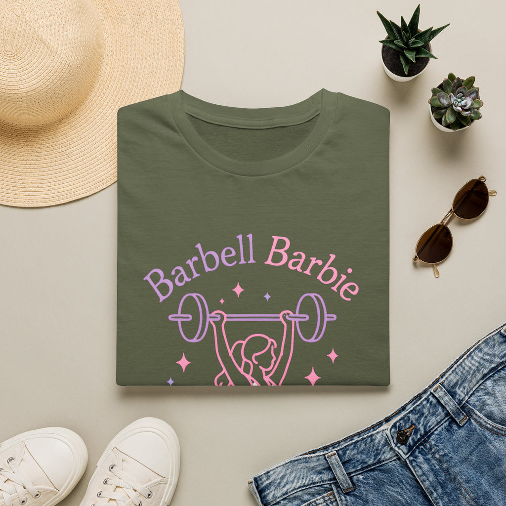 Barbell Barbie Lifts Weights T-Shirt