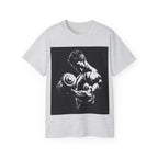 B&W Bodybuilder Bicep Curl T Shirt
