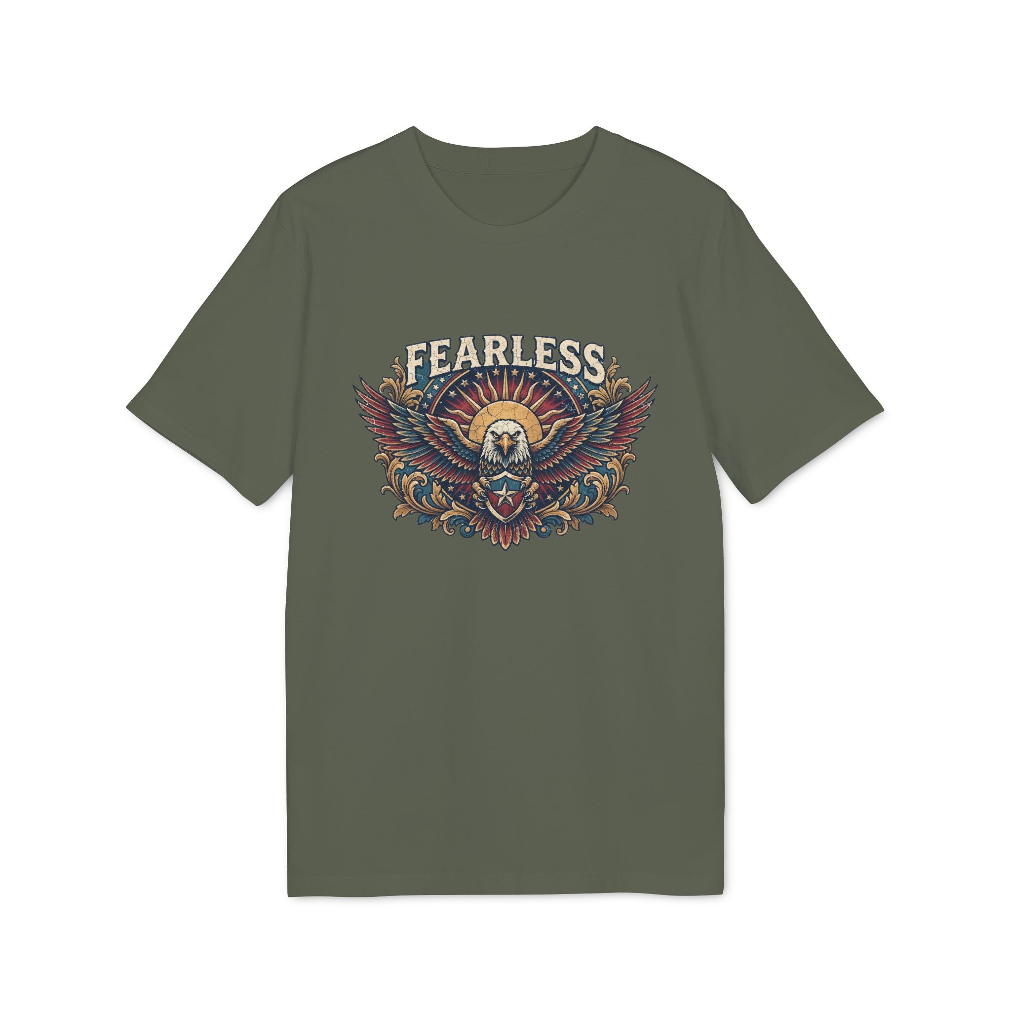Vintage American Skull & Wings Graphic T Shirt