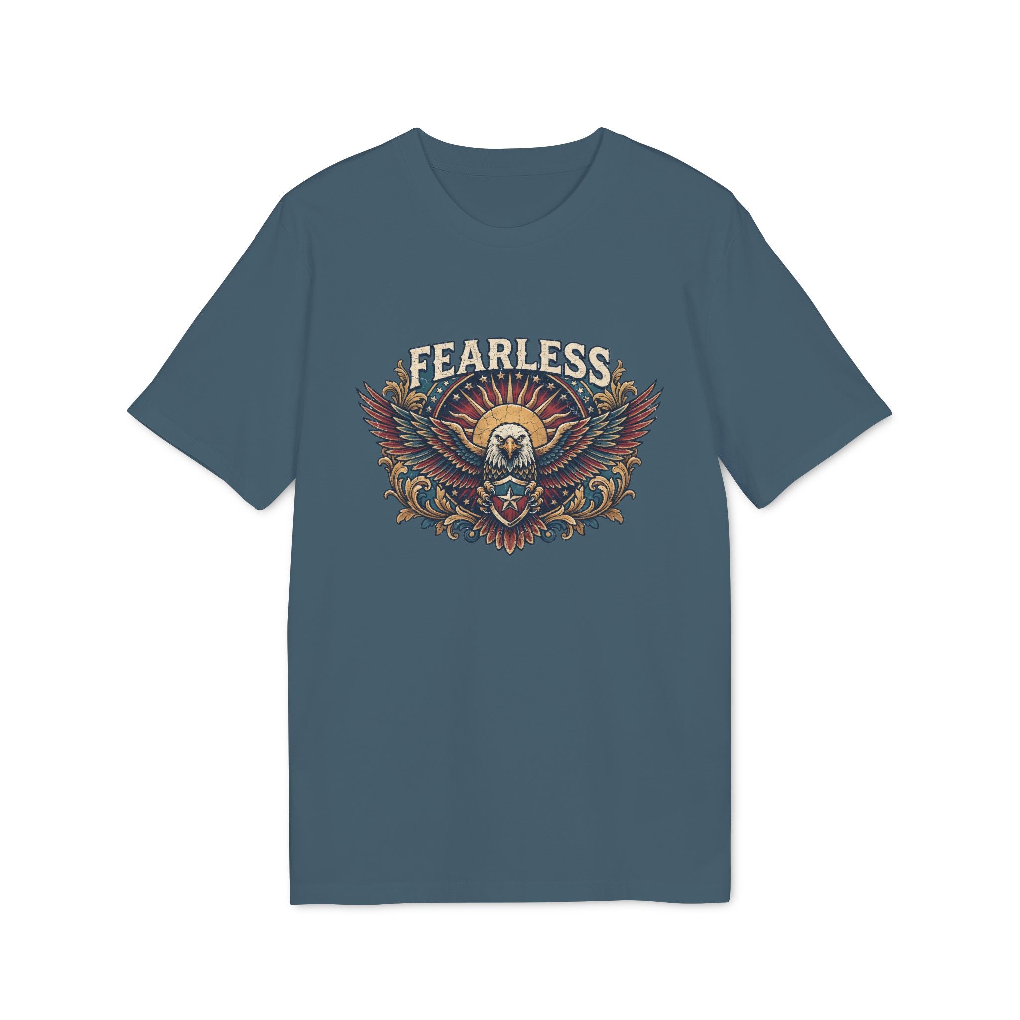 Vintage American Skull & Wings Graphic T Shirt