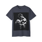 B&W Bodybuilder Bicep Curl T Shirt