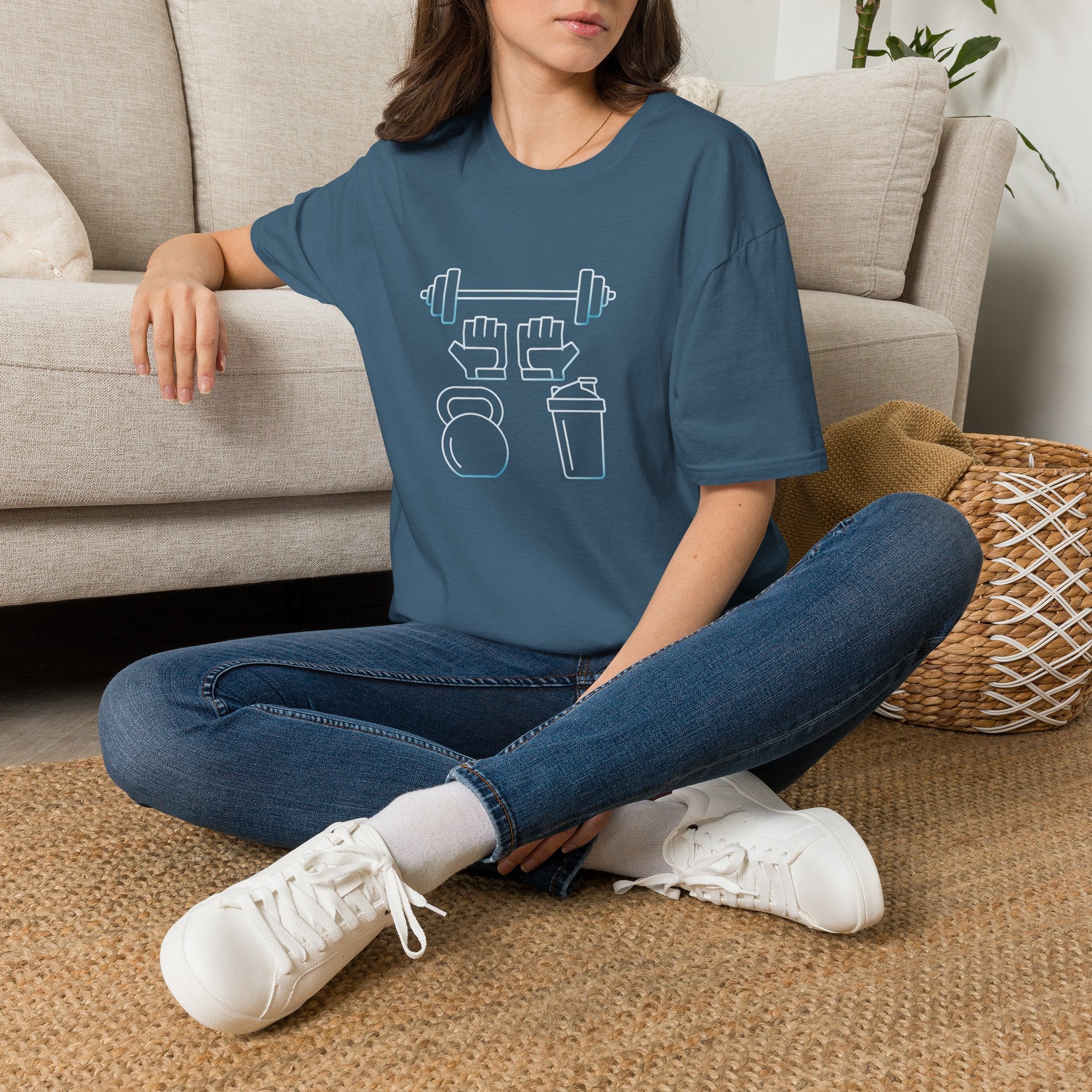 Gym Equipment Icons T-Shirt