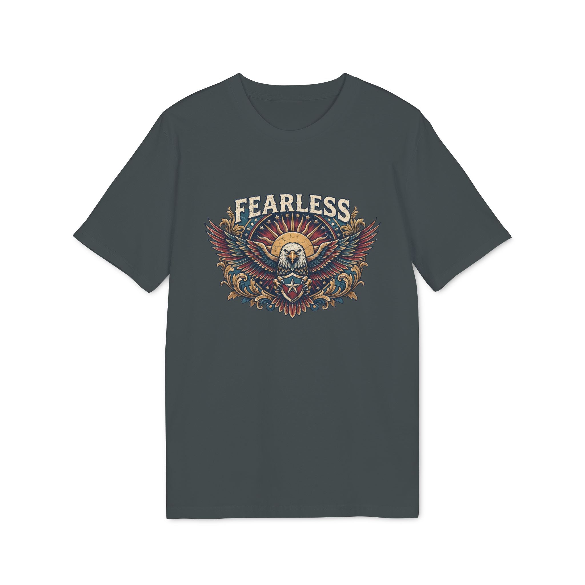 Vintage American Skull & Wings Graphic T Shirt