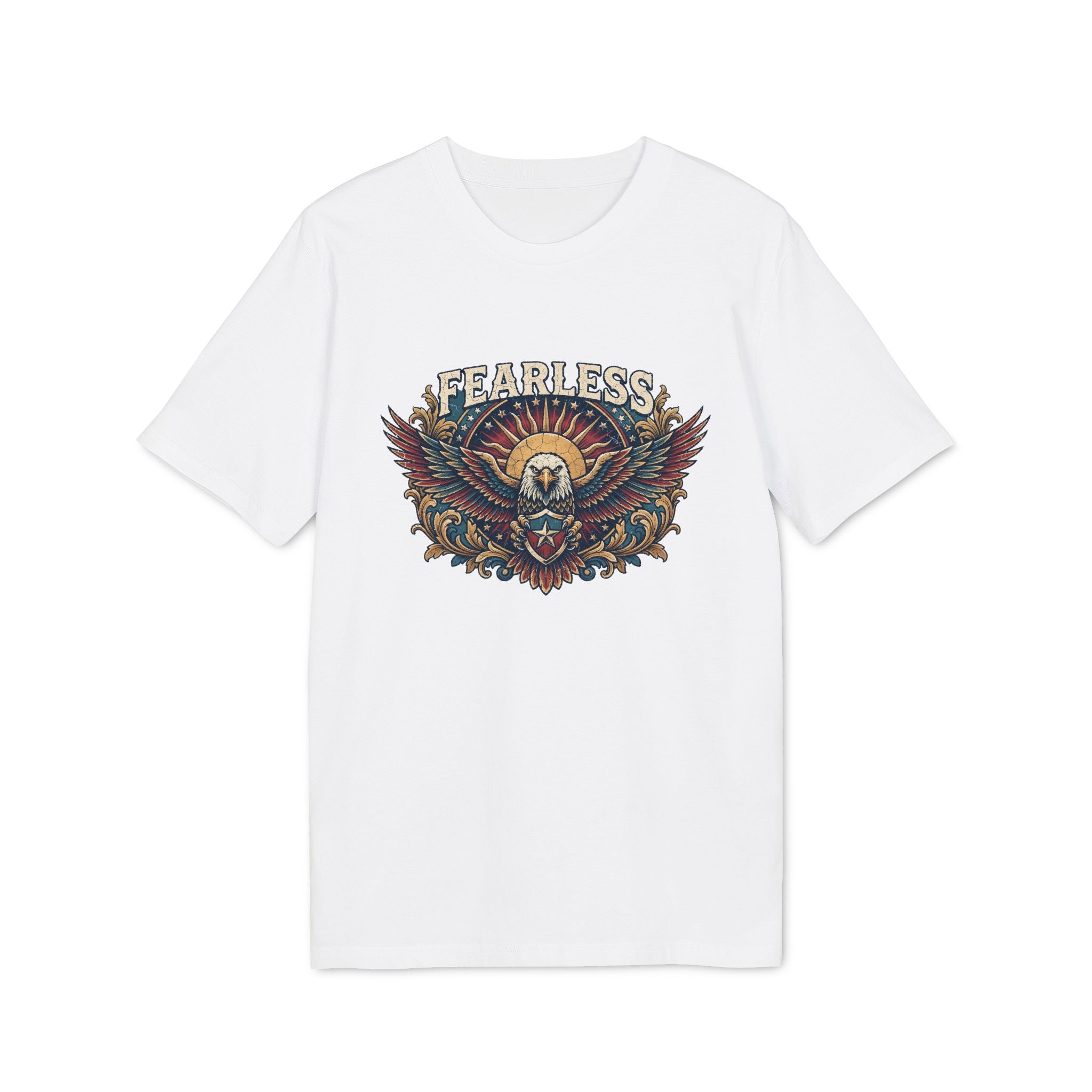 Vintage American Skull & Wings Graphic T Shirt