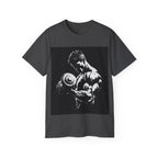 B&W Bodybuilder Bicep Curl T Shirt