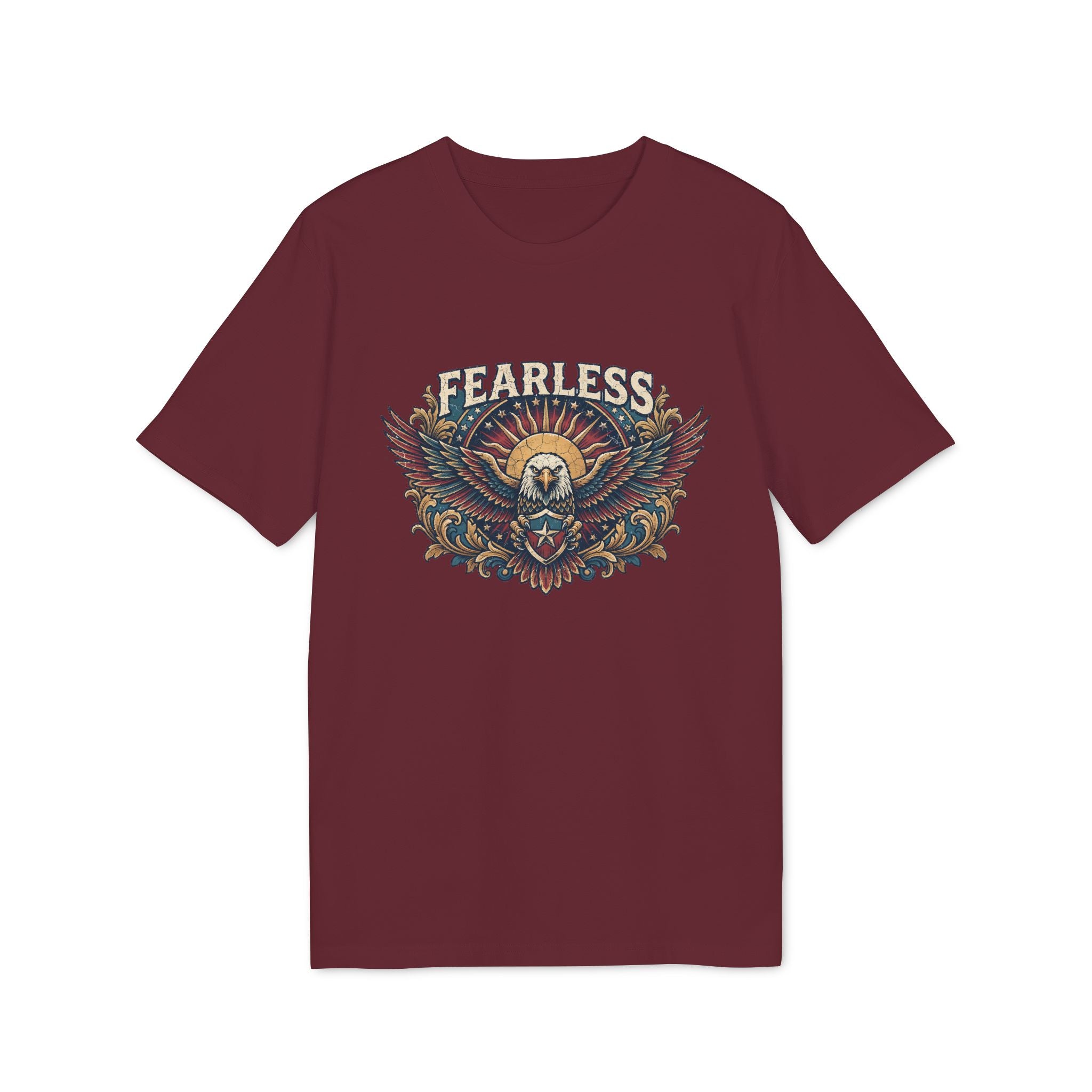 Vintage American Skull & Wings Graphic T Shirt