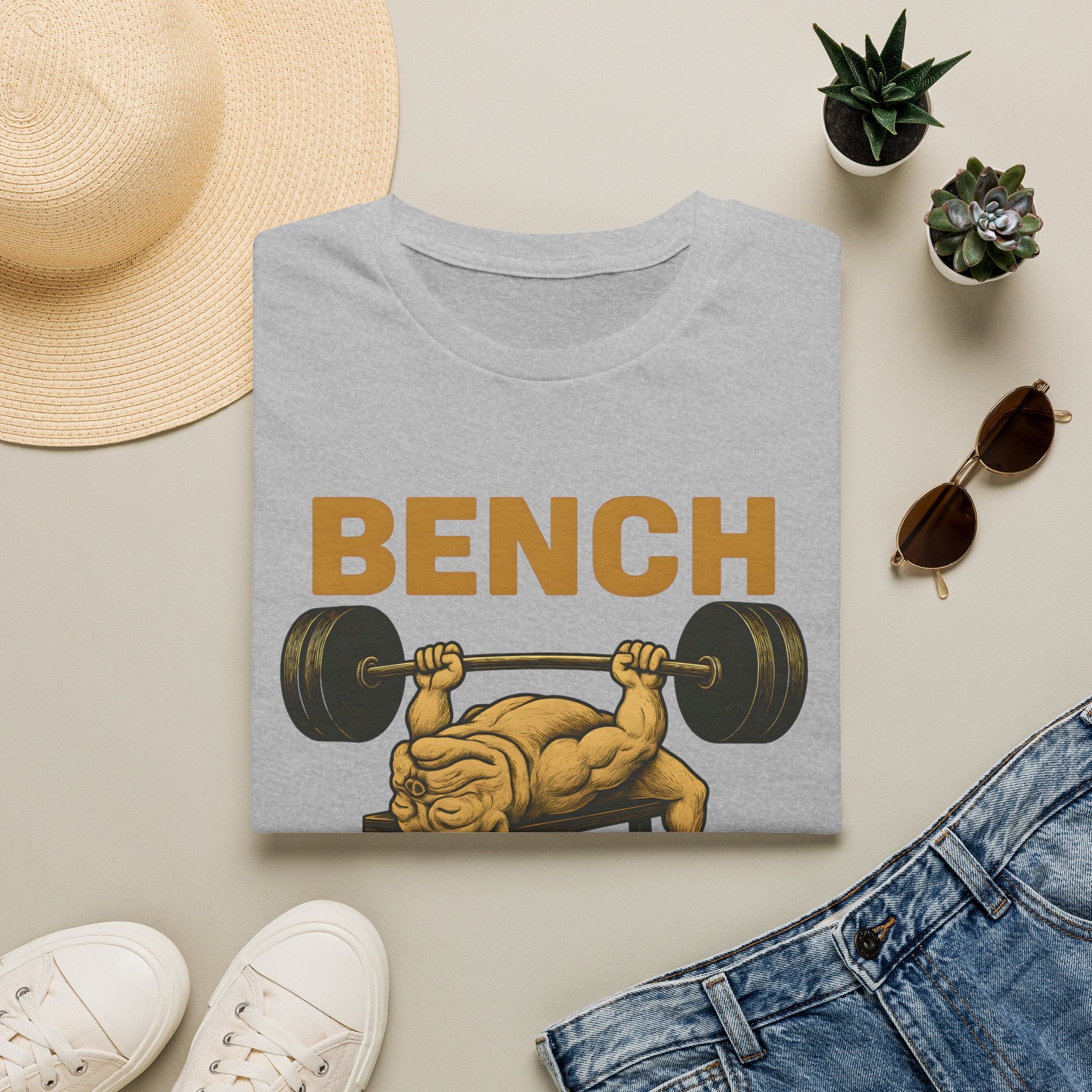Bench Press Dog T-Shirt