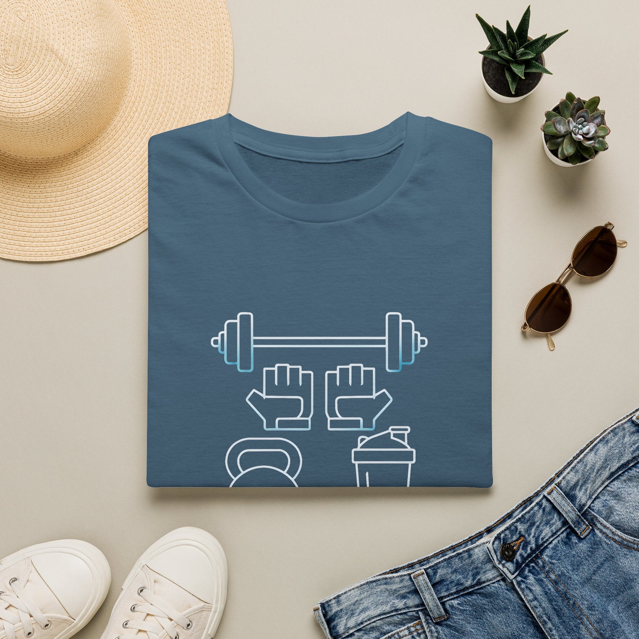 Gym Equipment Icons T-Shirt