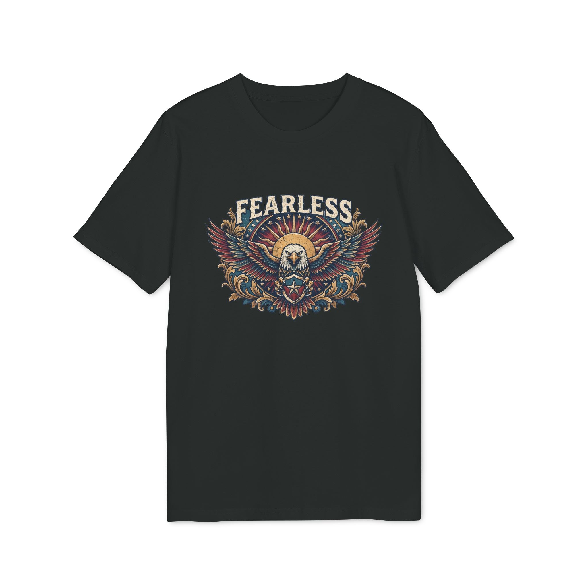 Vintage American Skull & Wings Graphic T Shirt