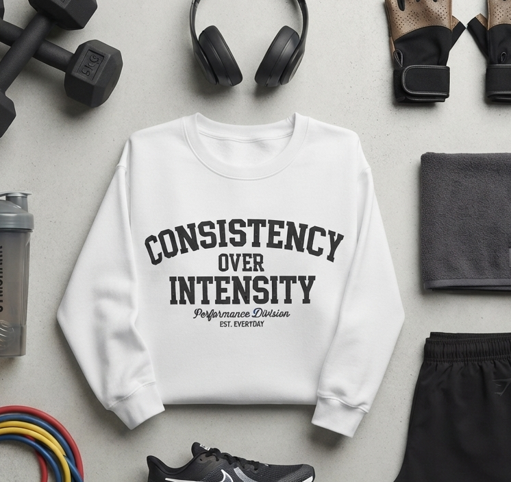 Consistency Over Intensity Crewneck Sweatshirt