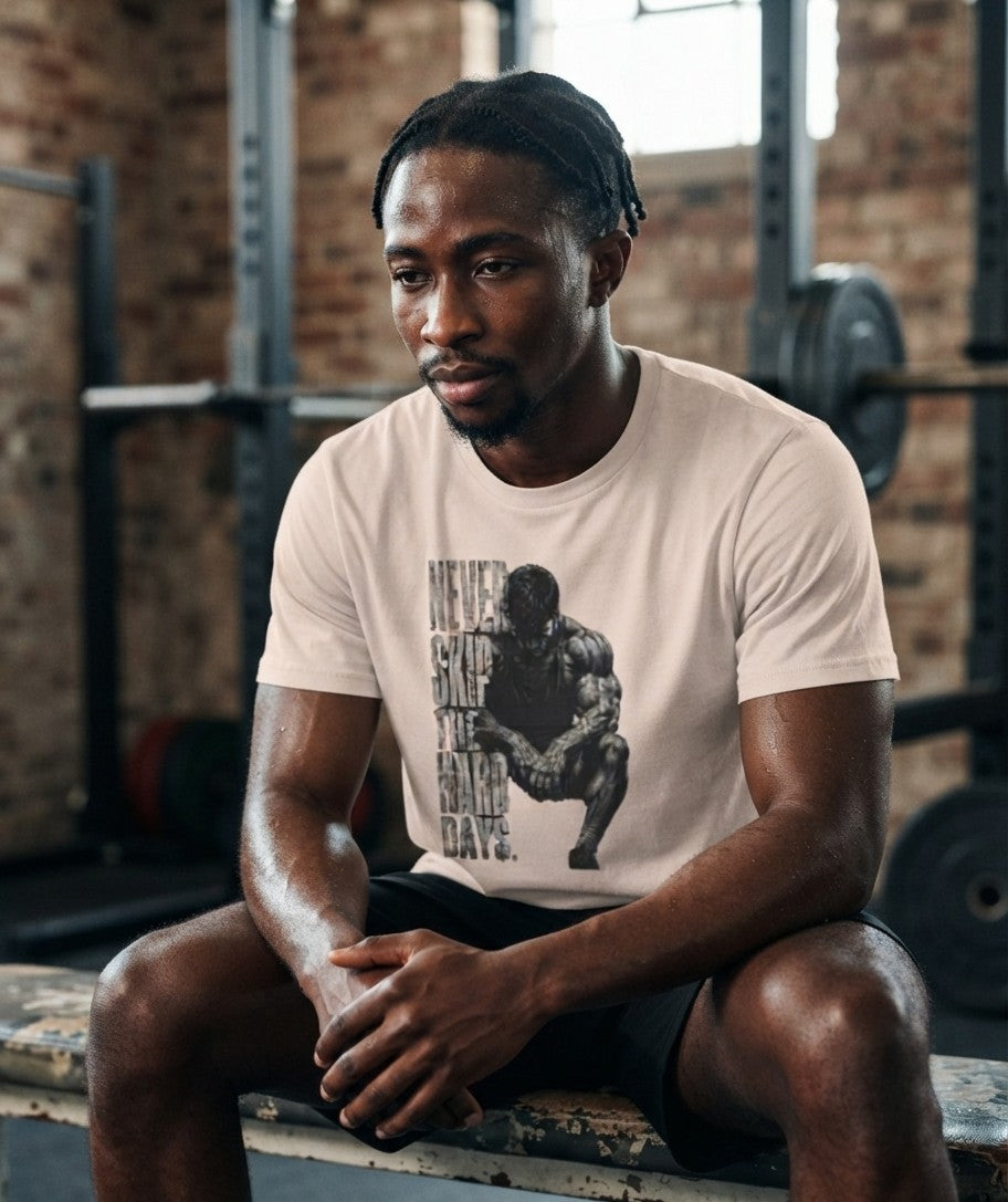 Never Skip the Hard Days Fitness T Shirt