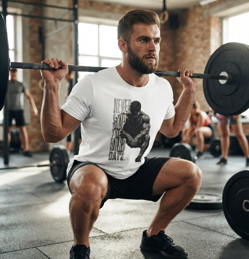Never Skip the Hard Days Fitness T Shirt