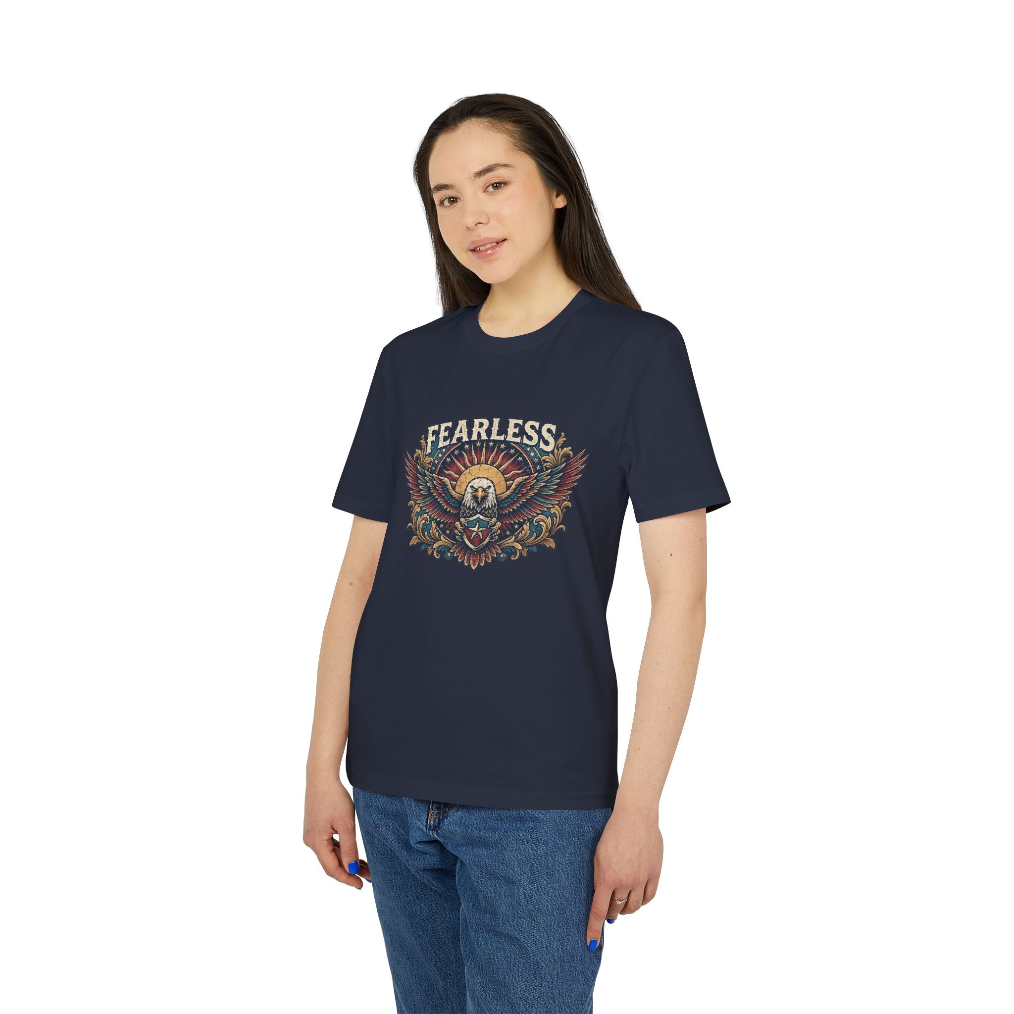 Vintage American Skull & Wings Graphic T Shirt