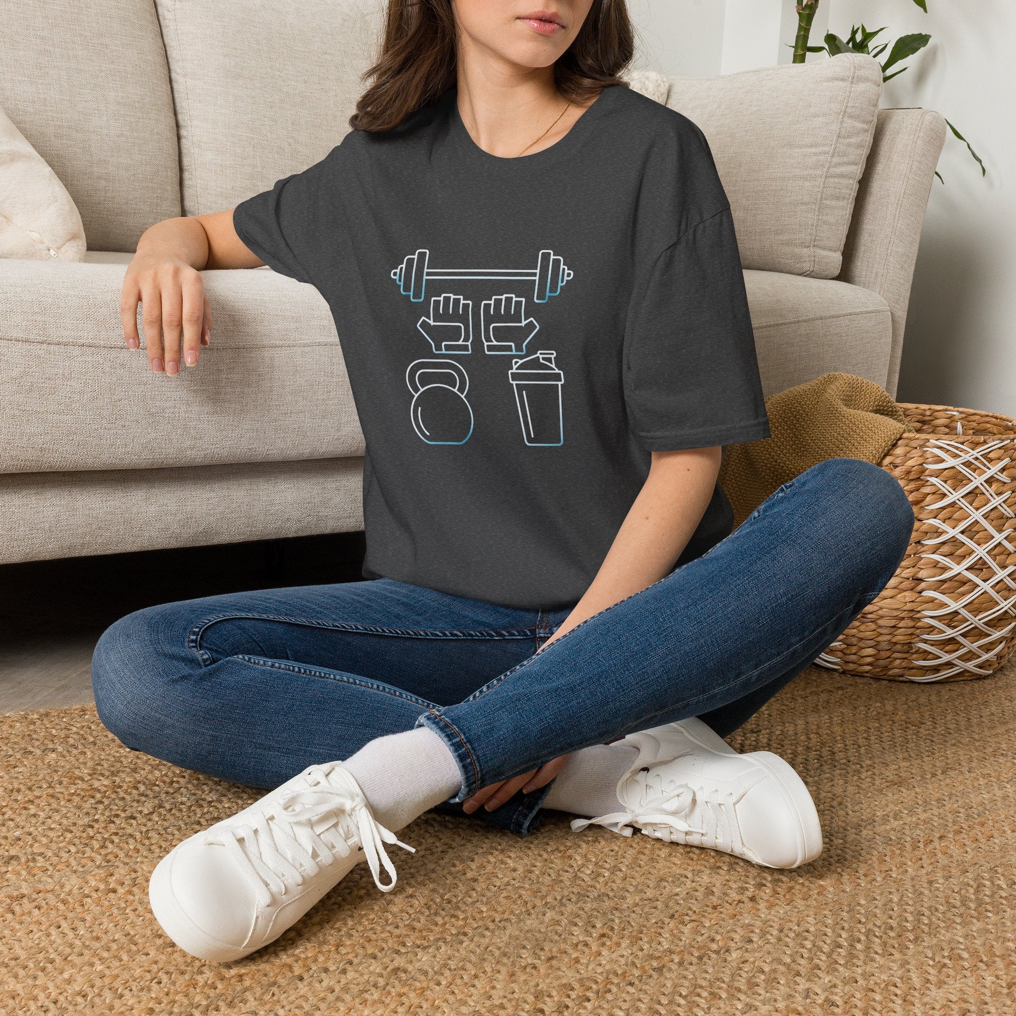 Gym Equipment Icons T-Shirt