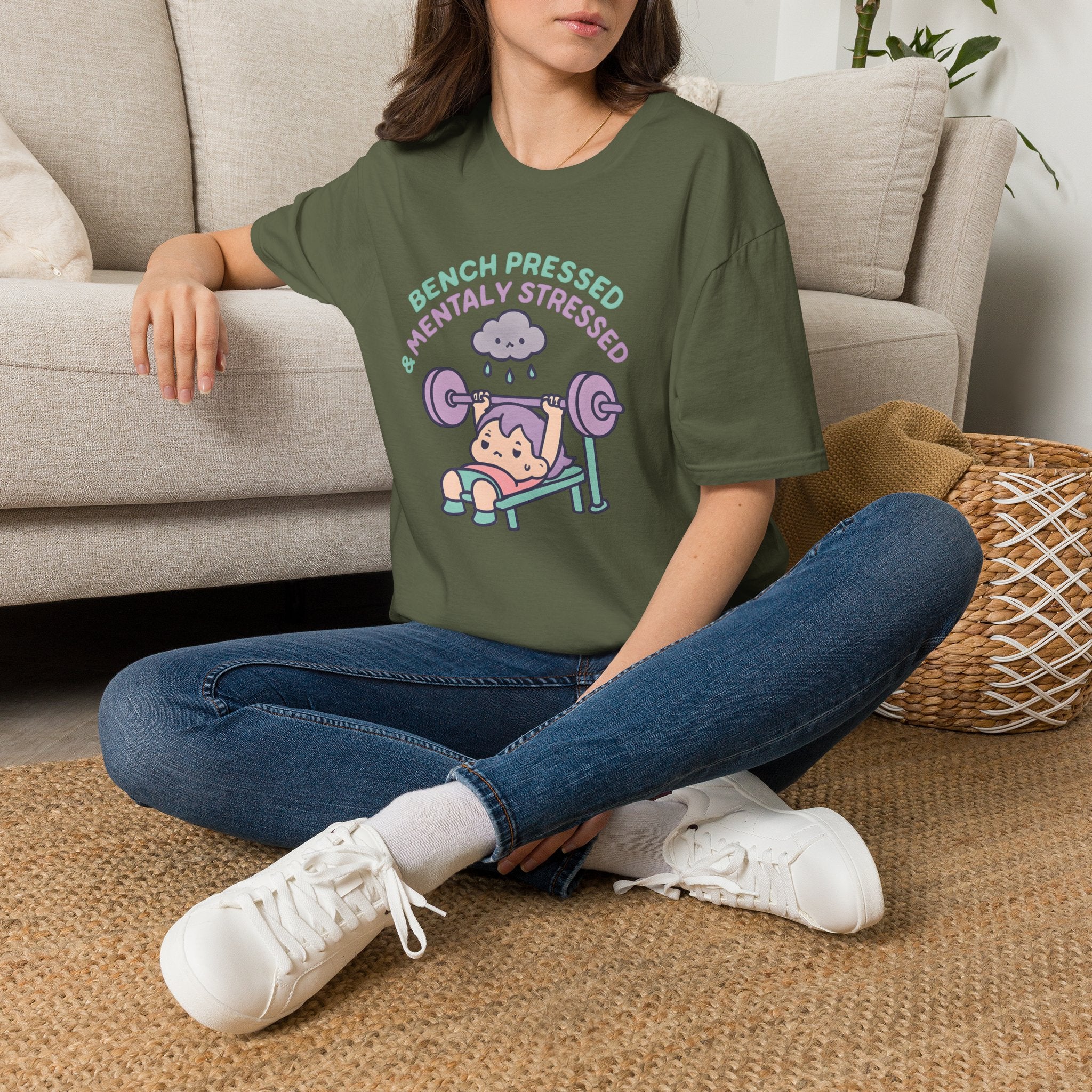 Mentally Stressed Bench Press T-Shirt