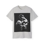 B&W Bodybuilder Bicep Curl T Shirt