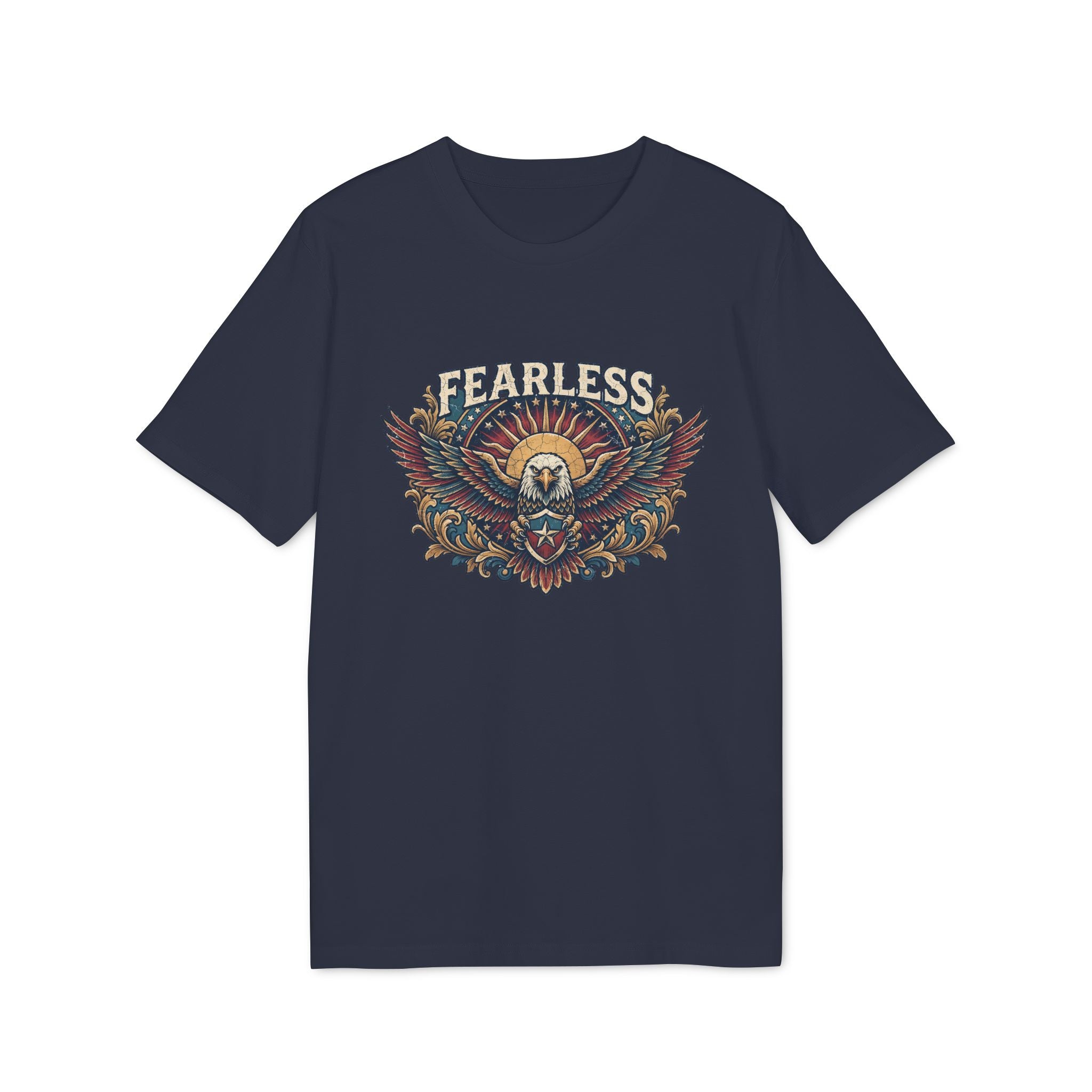 Vintage American Skull & Wings Graphic T Shirt