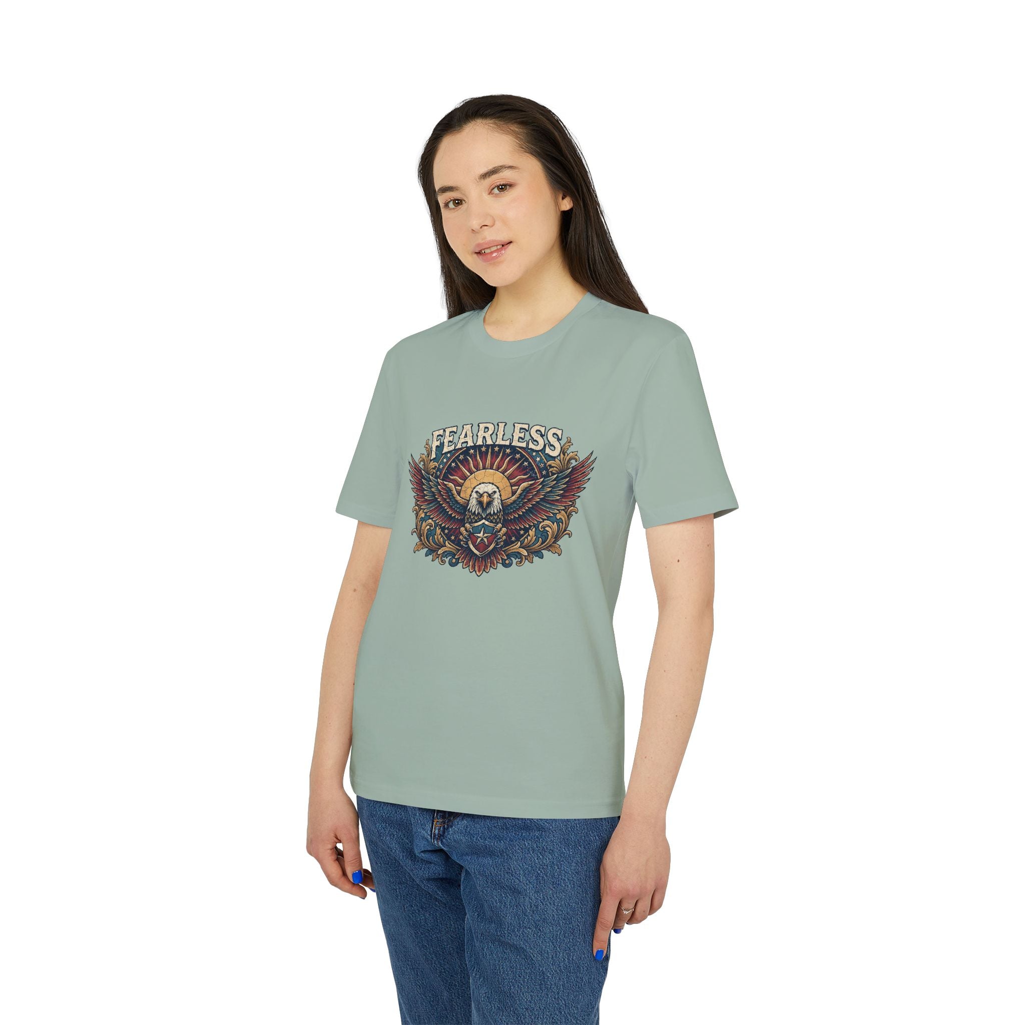 Vintage American Skull & Wings Graphic T Shirt
