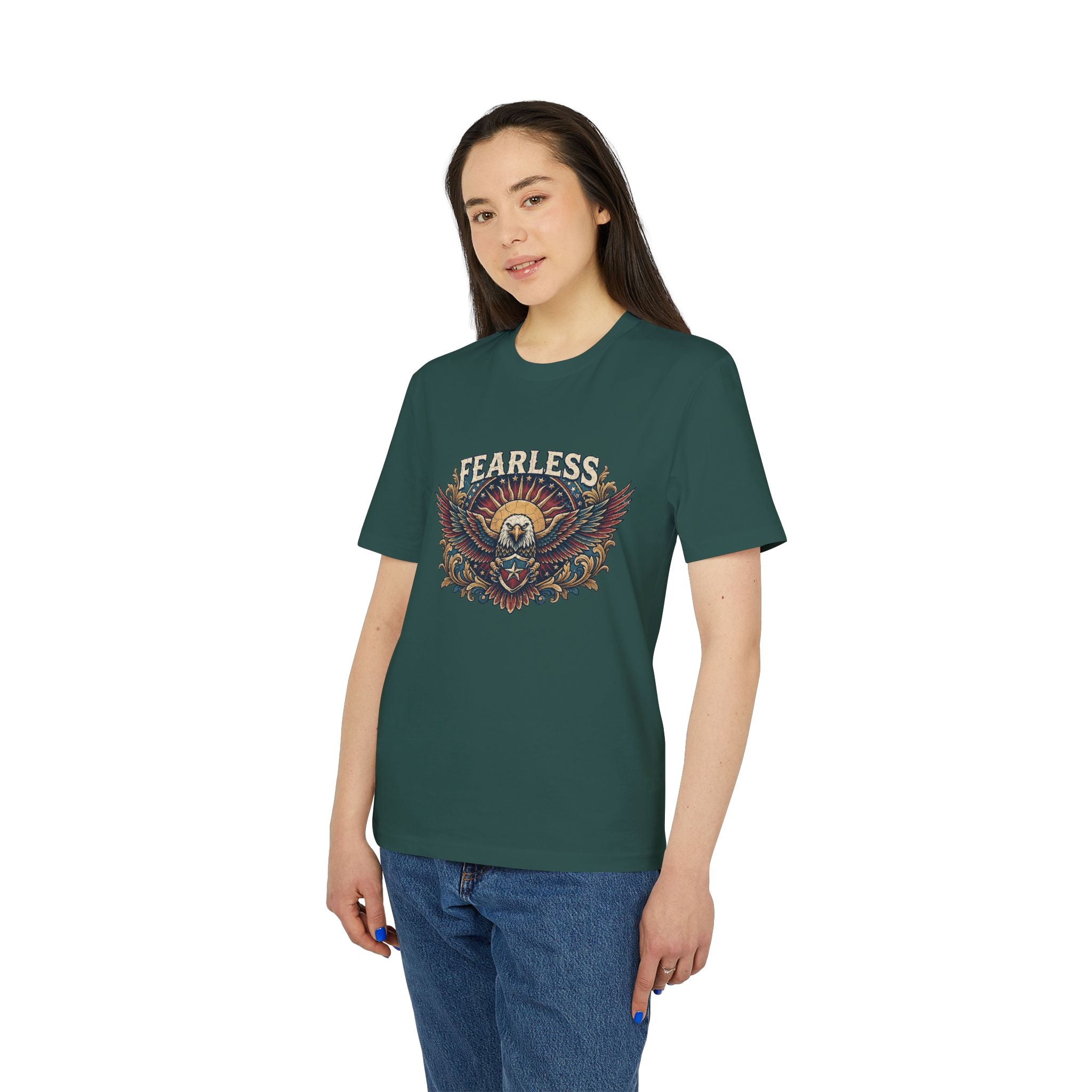 Vintage American Skull & Wings Graphic T Shirt