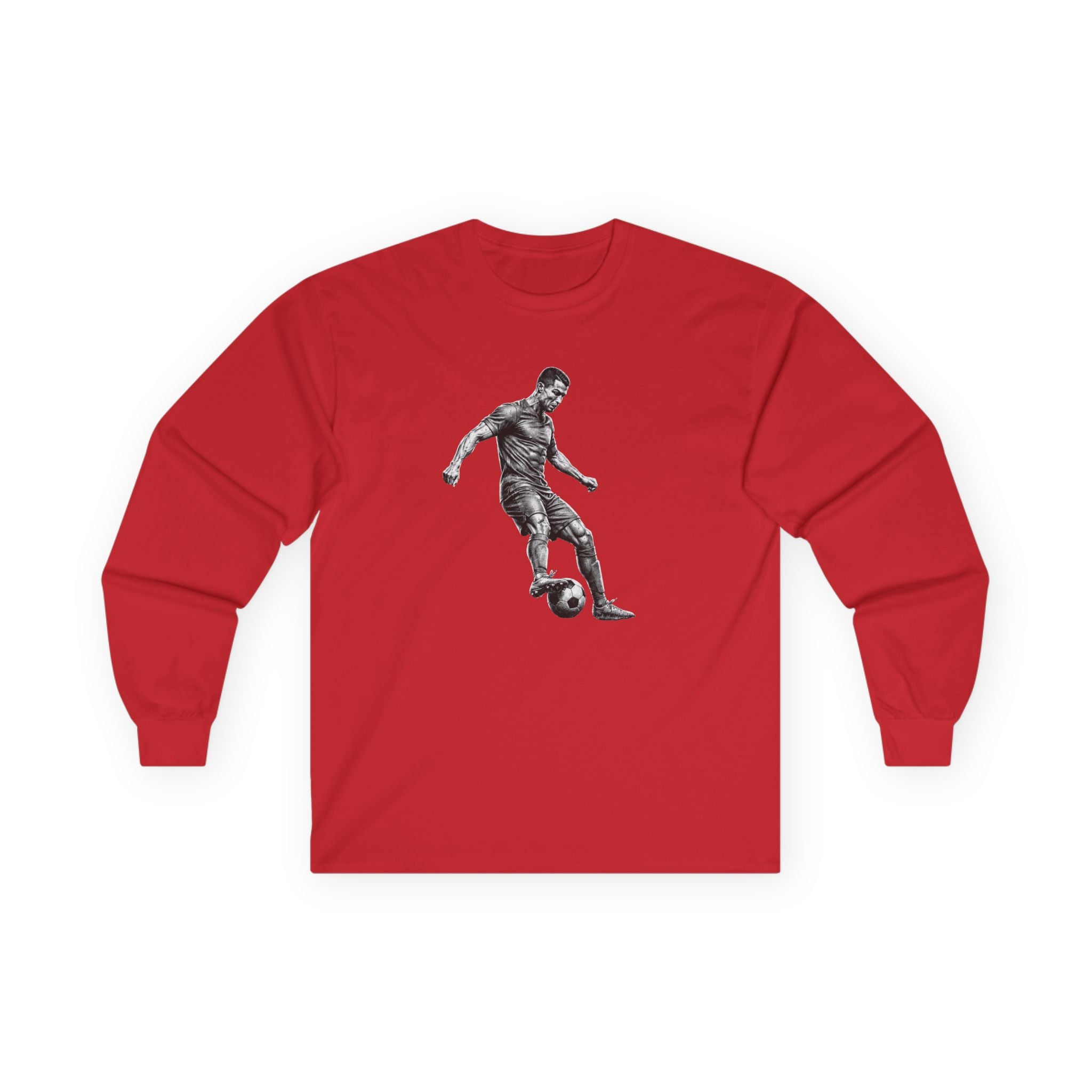 Soccer Player Illustration Long Sleeve