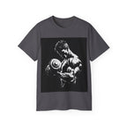 B&W Bodybuilder Bicep Curl T Shirt