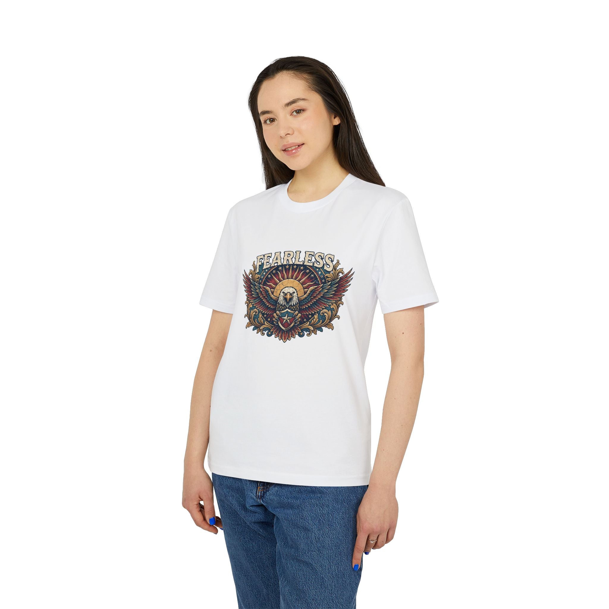 Vintage American Skull & Wings Graphic T Shirt
