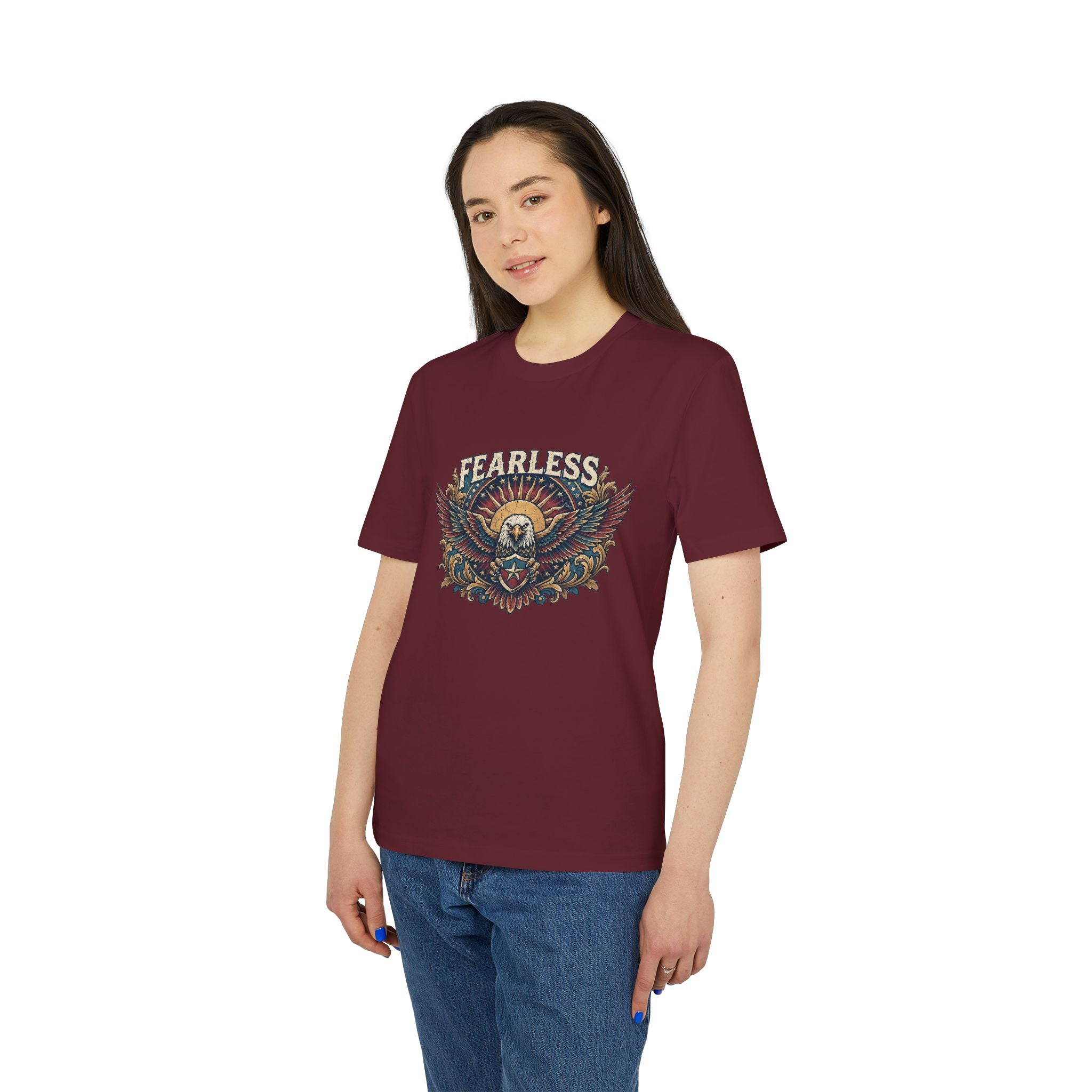 Vintage American Skull & Wings Graphic T Shirt