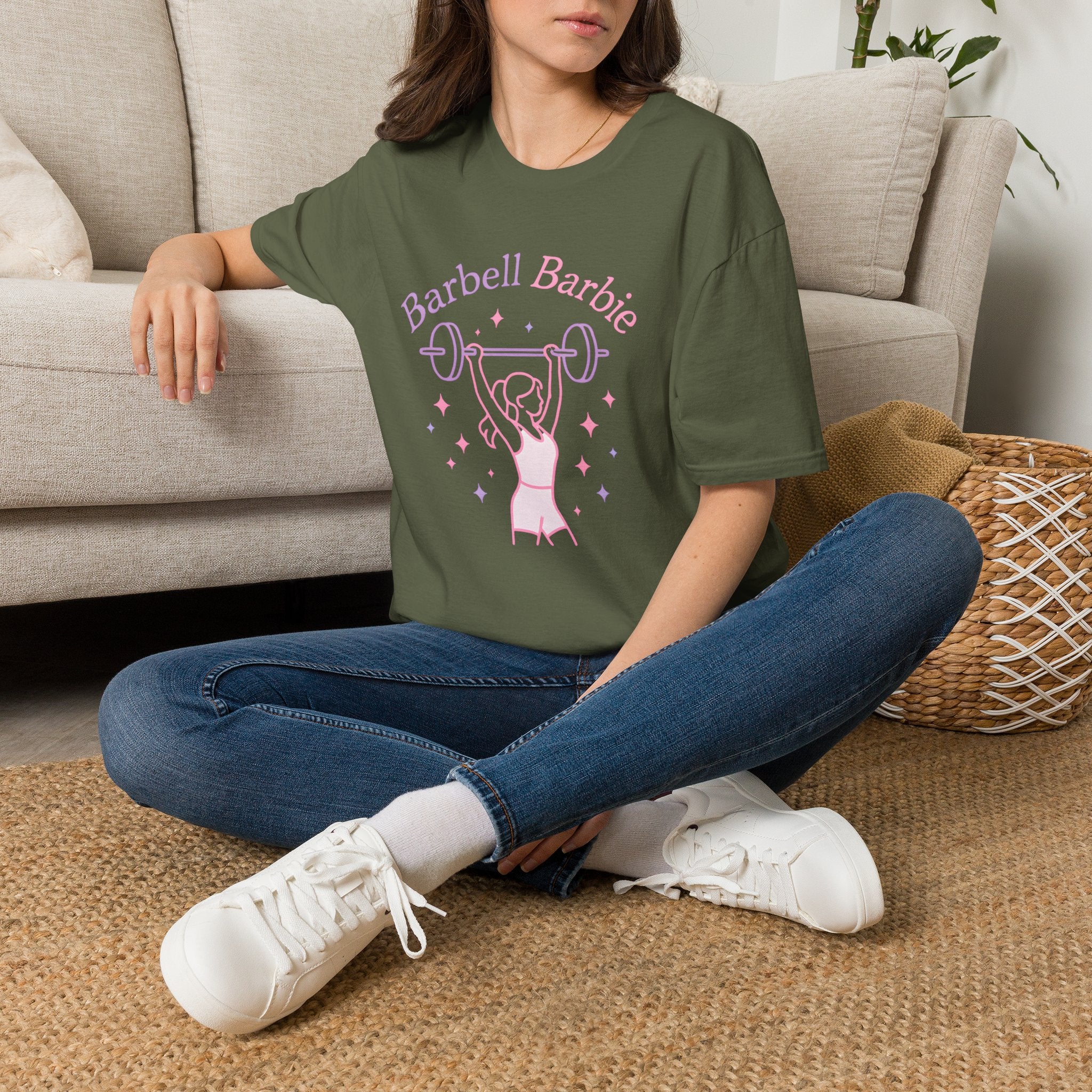 Barbell Barbie Lifts Weights T-Shirt