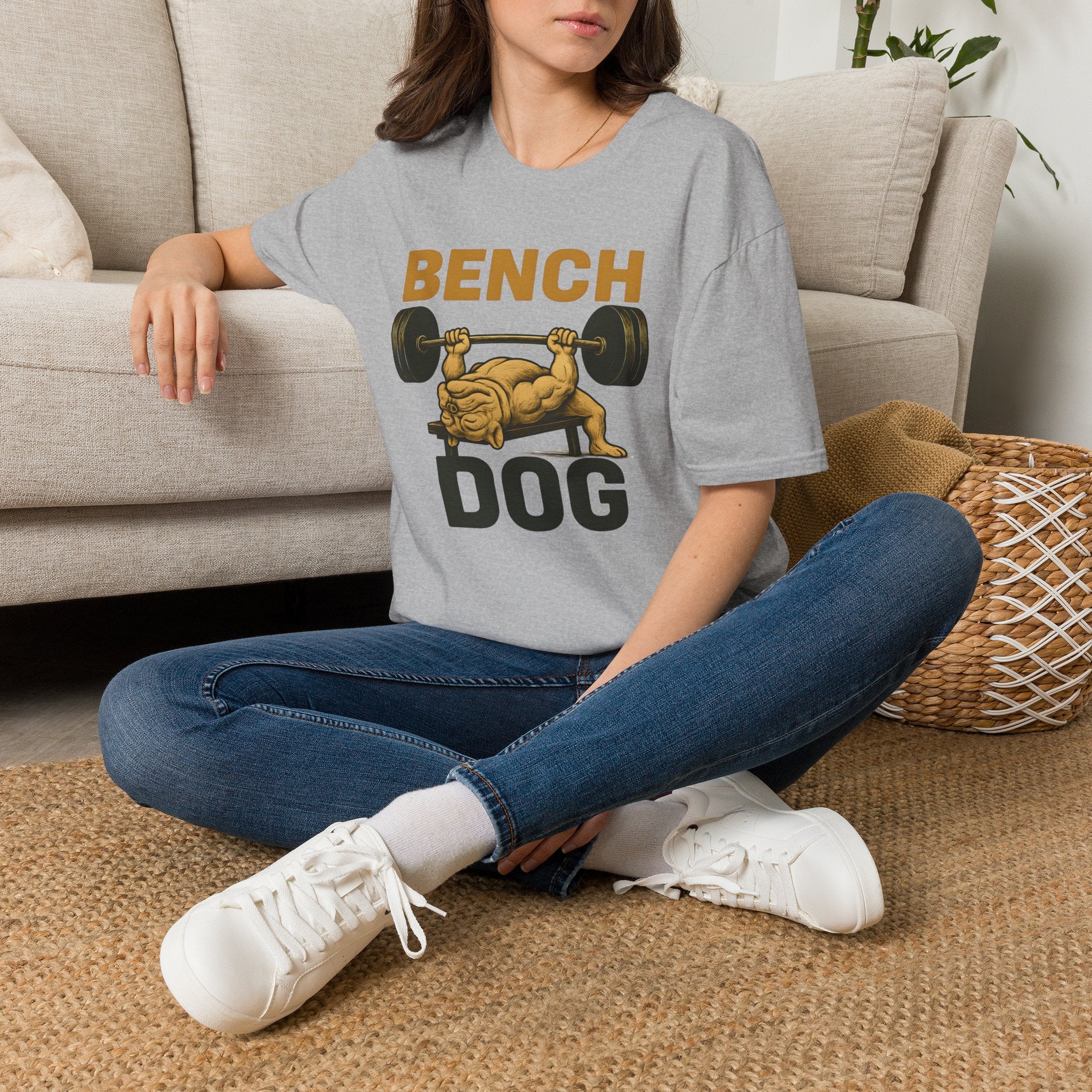 Bench Press Dog T-Shirt